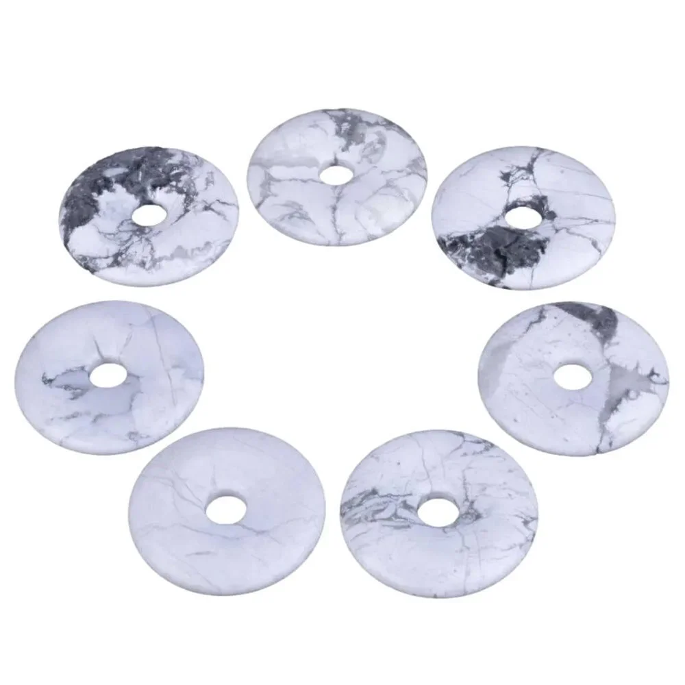 White Howlite & Chinese Lucky Coin Pendant Necklace | Handmade - Picture 5 of 5